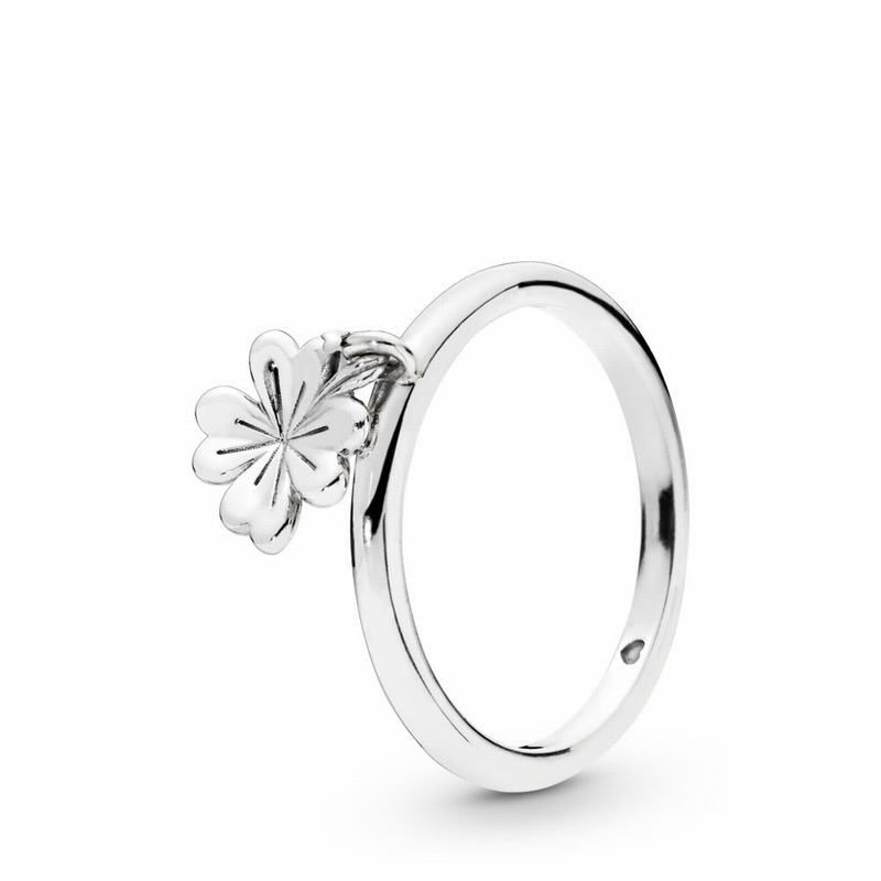 Pandora Dangling Clover Stackable Ring - Sterling Silver - Canada | XN1682OZ